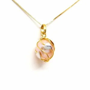 Collier Chaîne + pendentif Or jaune Perle