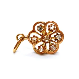 Pendentif Art déco Or rose Diamant