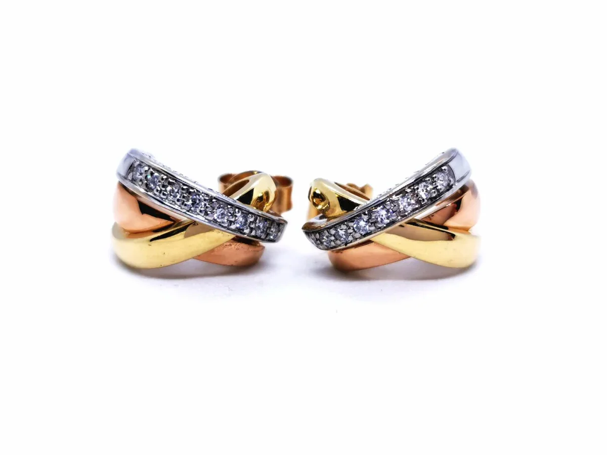 Guy laroche Boucles d'oreilles Or jaune, Or rose, Or blanc Diamant – Image 2