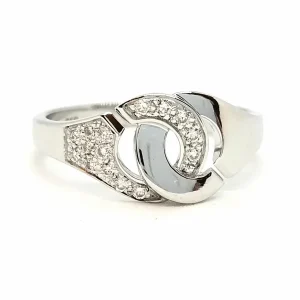Dinh van Bague Menottes Or blanc Diamant