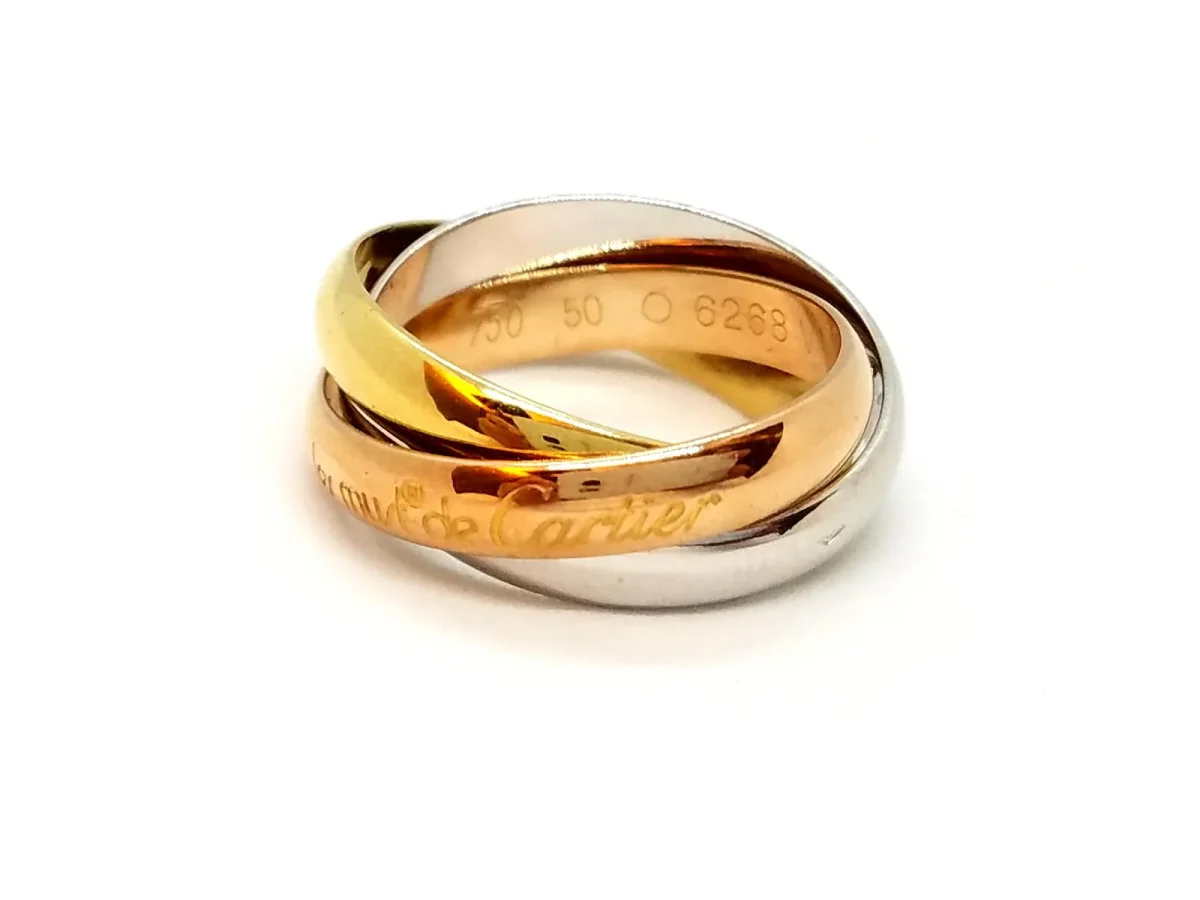 Cartier Bague Trinity Or rose, Or blanc, Or jaune – Image 2