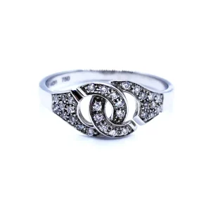 Dinh van Bague Menottes Or blanc Diamant