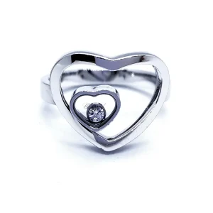 Chopard Bague Happy diamond Or blanc Diamant