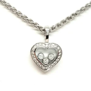 Chopard Collier Happy diamond Or blanc Diamant