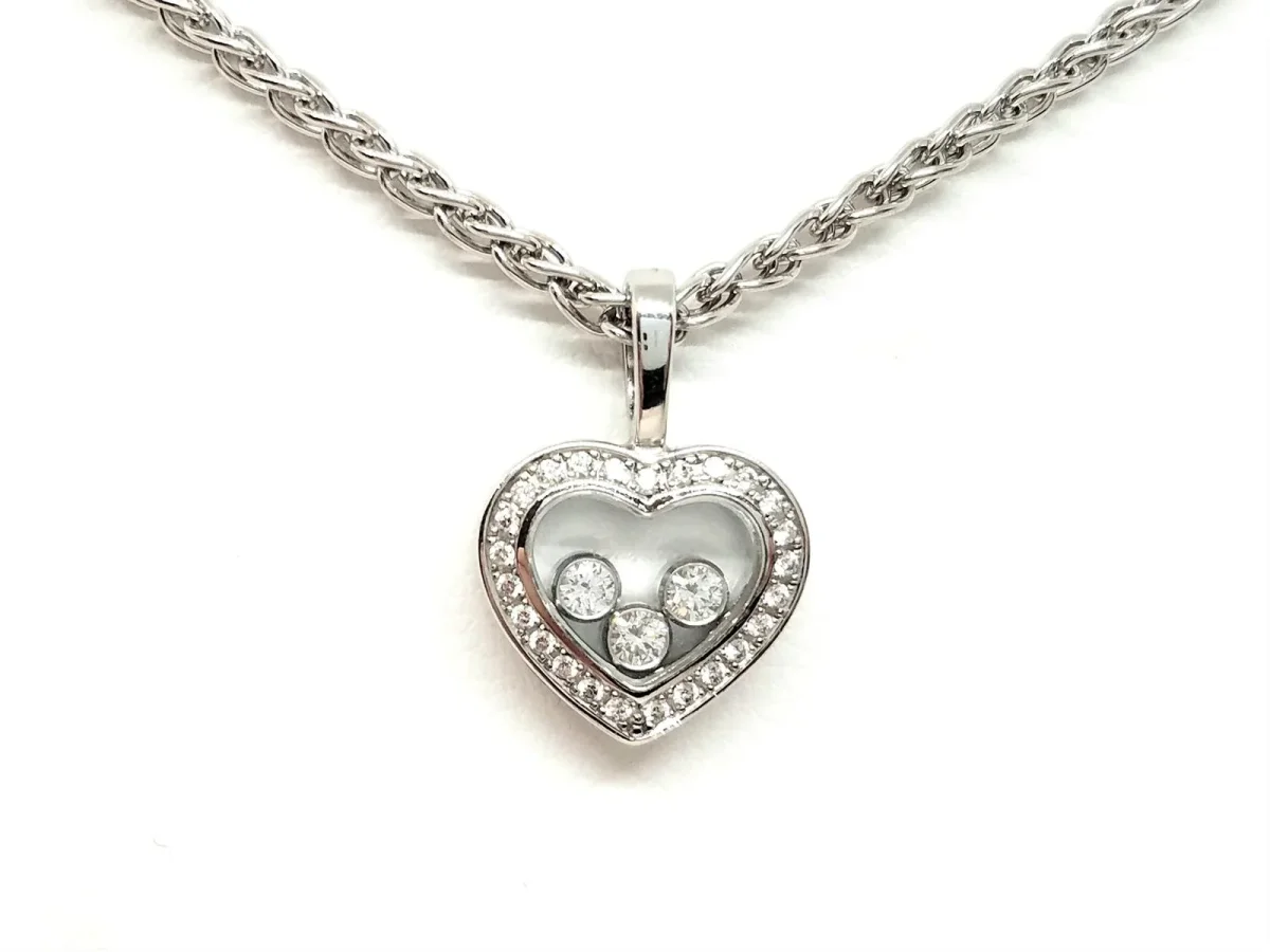 Chopard Collier Happy diamond Or blanc Diamant – Image 2