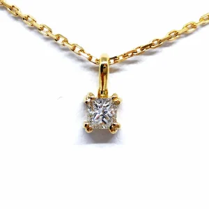 Collier Chaîne + pendentif Or jaune Diamant