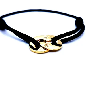 Bracelet Cordon Or jaune Diamant