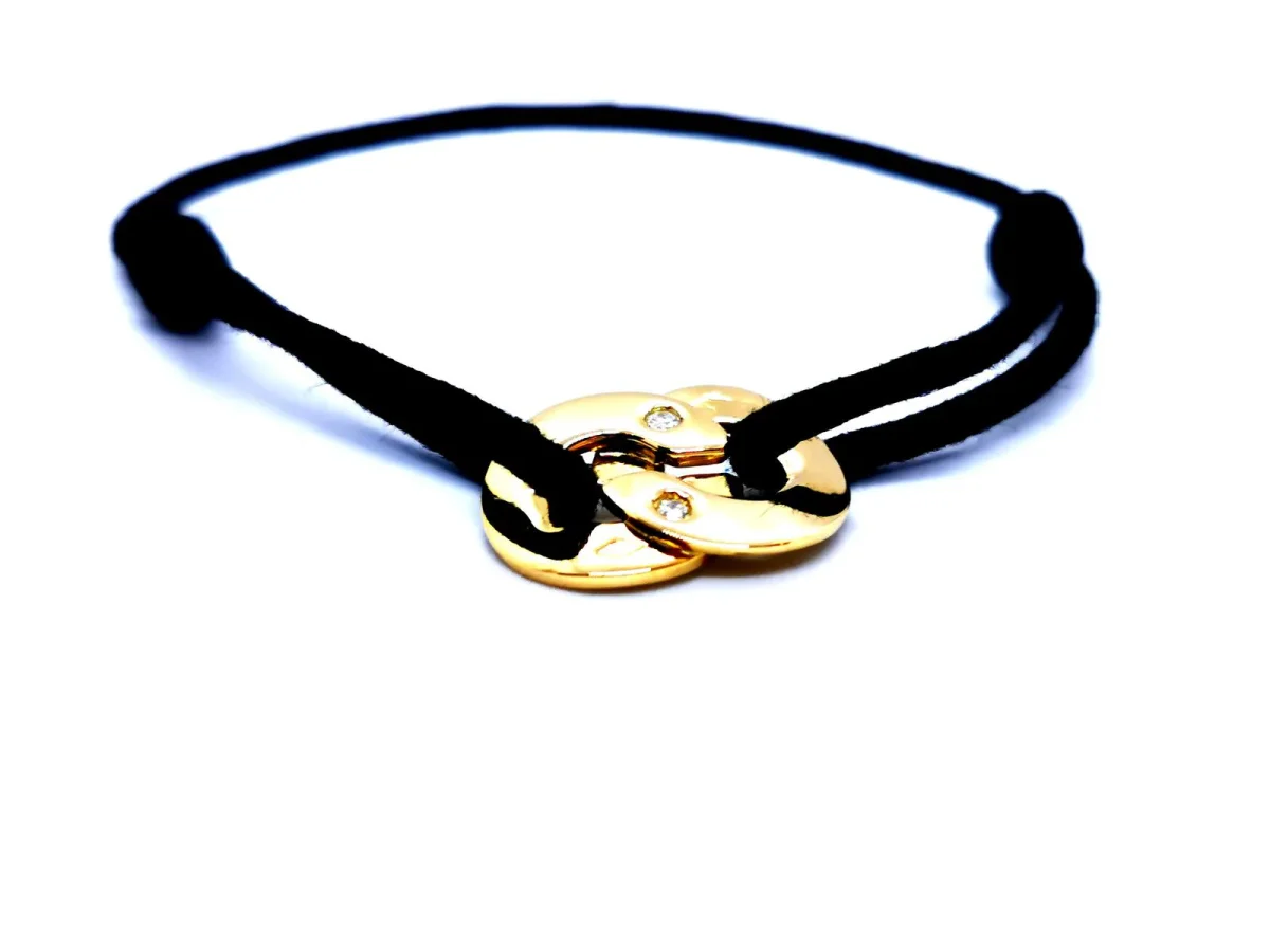 Bracelet Cordon Or jaune Diamant