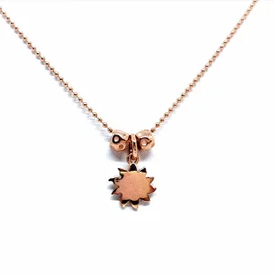 Dodo pomellato Collier Chaîne + pendentif Soleil Or rose