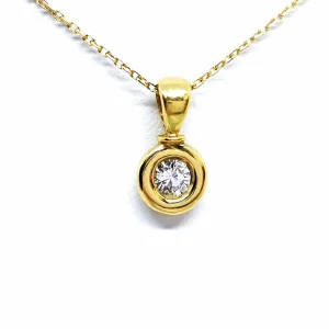 Collier Chaîne + pendentif Or jaune Diamant