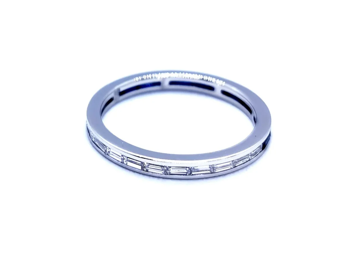 Bague Alliance Or blanc Diamant, Saphir – Image 5