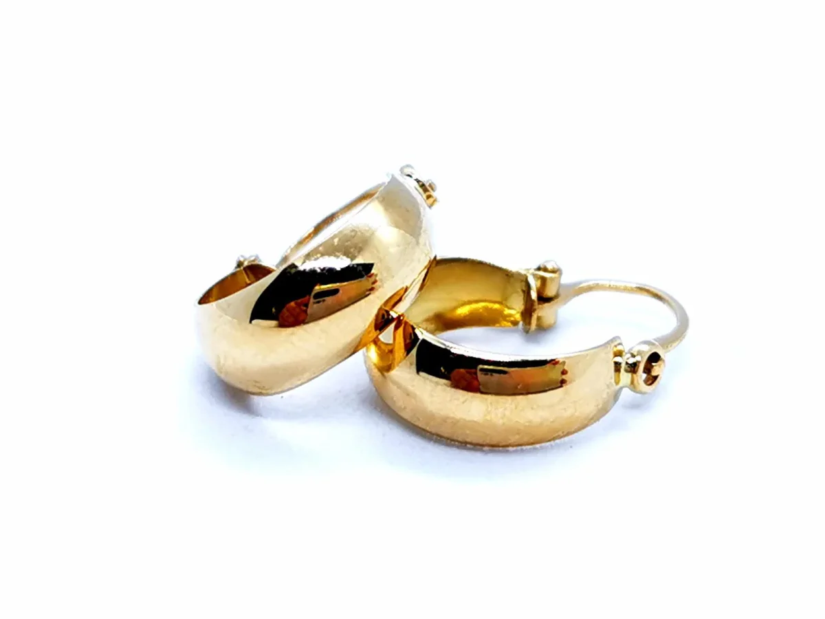 Boucles d'oreilles Créoles Or jaune – Image 2