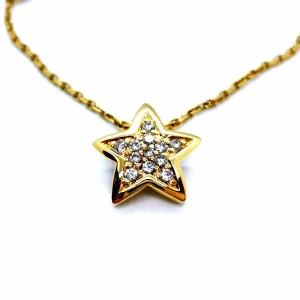Collier Chaîne + pendentif Or jaune Diamant