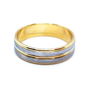 Bague Alliance Or jaune, Or blanc