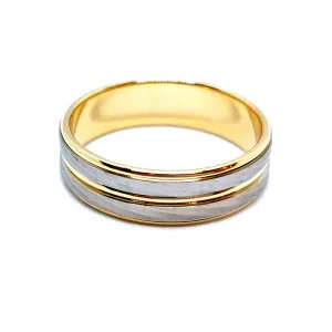 Bague Alliance Or jaune, Or blanc