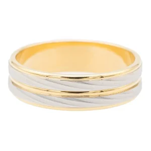 Bague Alliance Or jaune, Or blanc