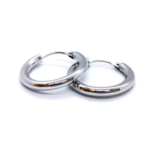 Boucles d'oreilles Créoles Or blanc