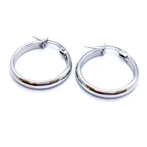 Boucles d'oreilles Créoles Or blanc