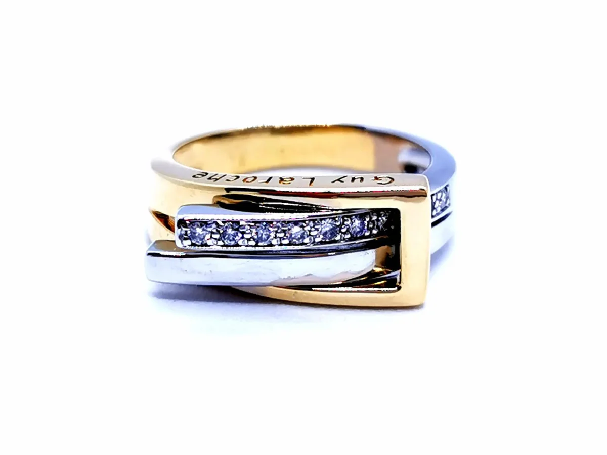 Guy laroche Bague Or jaune, Or blanc Diamant