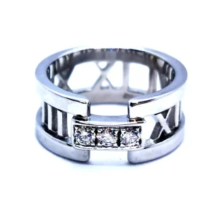 Tiffany & co Bague Atlas Or blanc Diamant