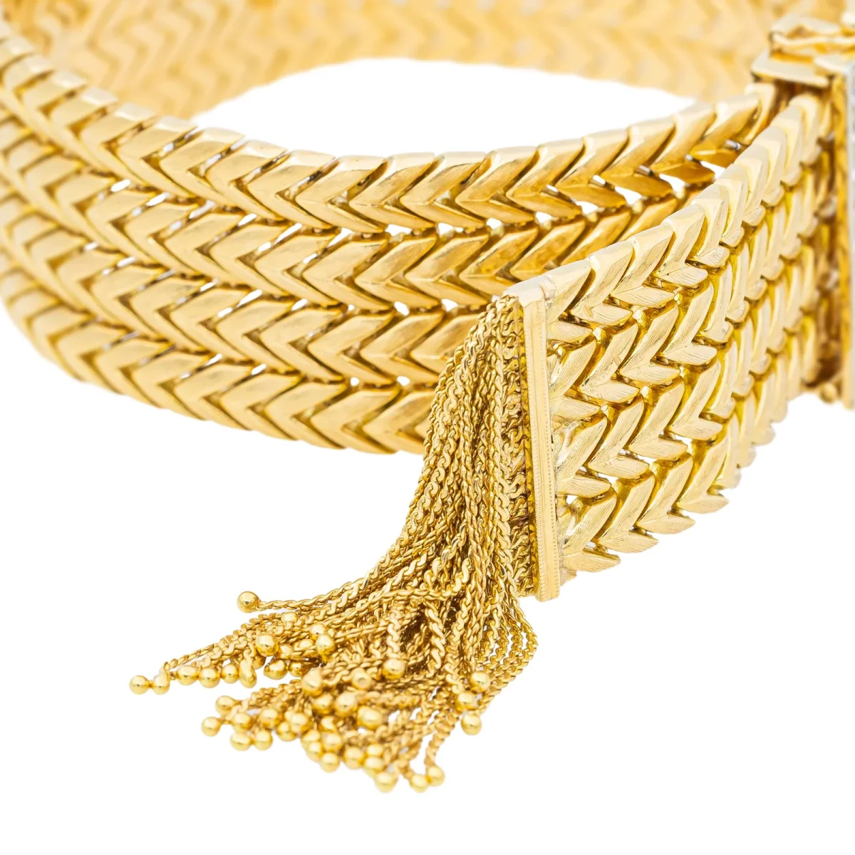 Bracelet Manchette Or jaune Diamant – Image 5