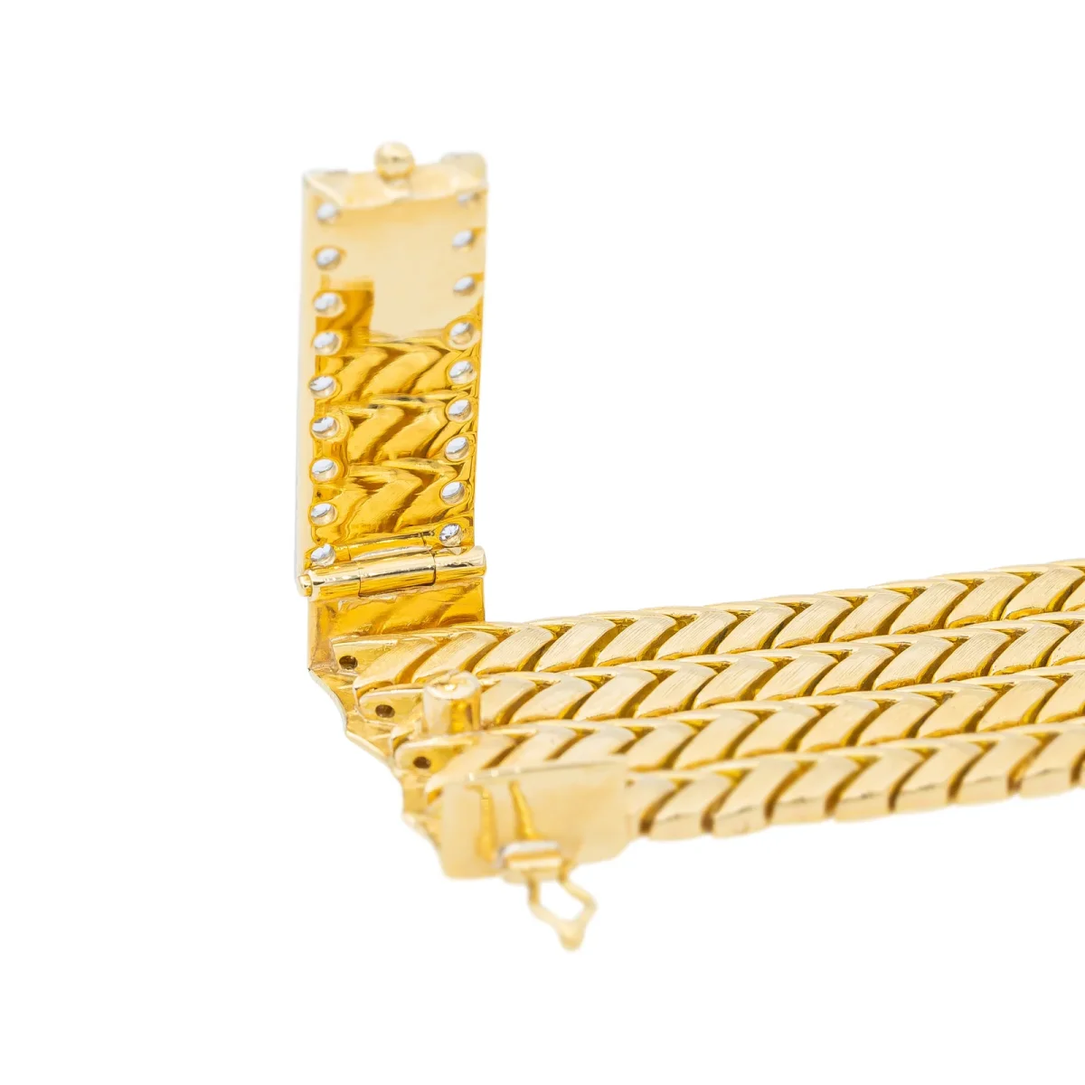 Bracelet Manchette Or jaune Diamant – Image 8