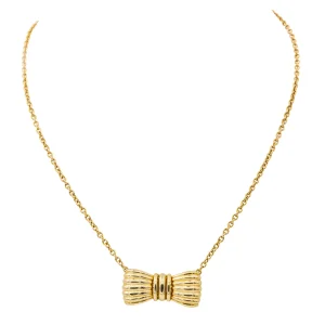 O.j. perrin Collier Noeud Or jaune